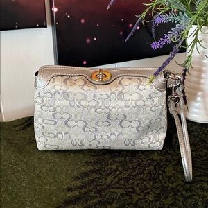 Coach Lurex Turnlock Wristlet